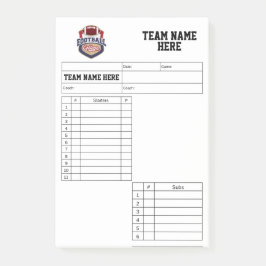 American Football Lineup Kaarten Post-it® Notes
