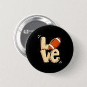 American Football Love Valentines Rugby Srts Pl _1 Ronde Button 5,7 Cm (Voorkant /achterkant)
