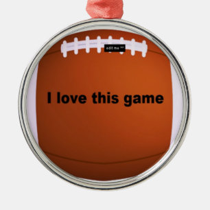 American football metalen ornament