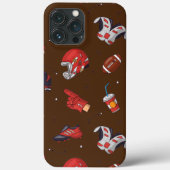 American football naadloze patroonsport liefhebber Case-Mate iPhone case (Achterkant)