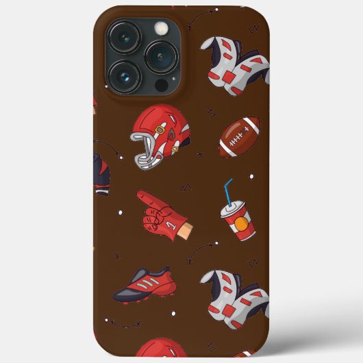 American football naadloze patroonsport liefhebber Case-Mate iPhone case (Achterkant)