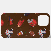 American football naadloze patroonsport liefhebber Case-Mate iPhone case (Achterkant (horizontaal))