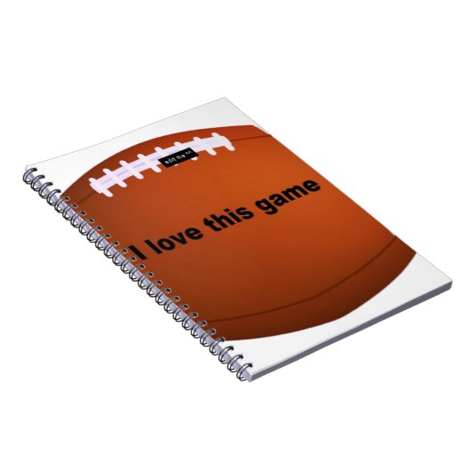 American football notitieboek (Rechterzijde)