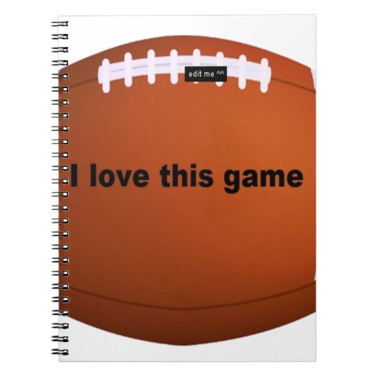 American football notitieboek (Voorkant)