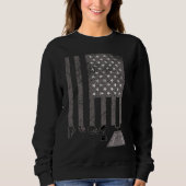 American Football Patriotic USA US Flag Men Women  Trui (Voorkant)
