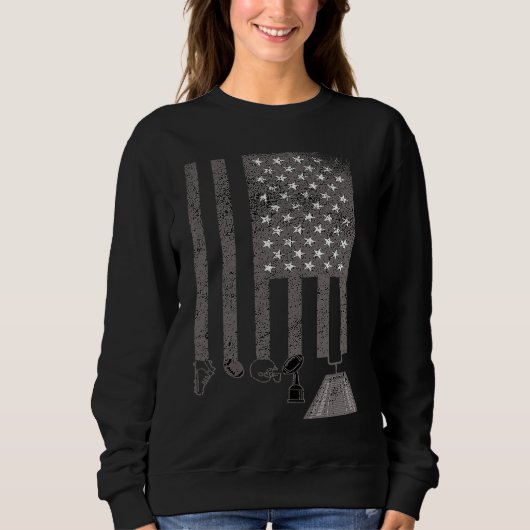 American Football Patriotic USA US Flag Men Women  Trui (Voorkant)