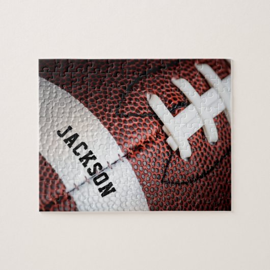 American Football Photo Close-up Monogram Legpuzzel (Horizontaal)