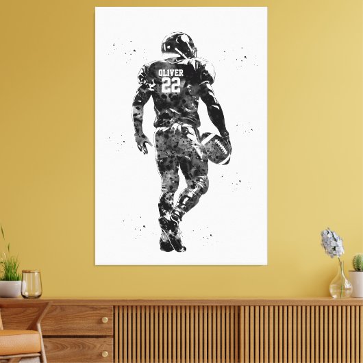 American Football Player Canvas Afdruk (Insitu (Woonkamer))