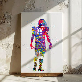 American Football Player Canvas Afdruk