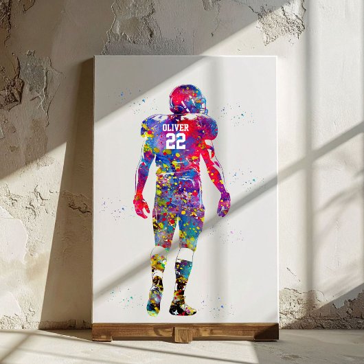 American Football Player Canvas Afdruk