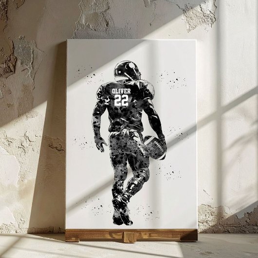 American Football Player Canvas Afdruk