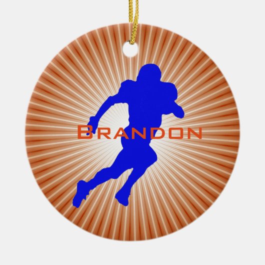 American Football Player Design Ornament (Voorkant)