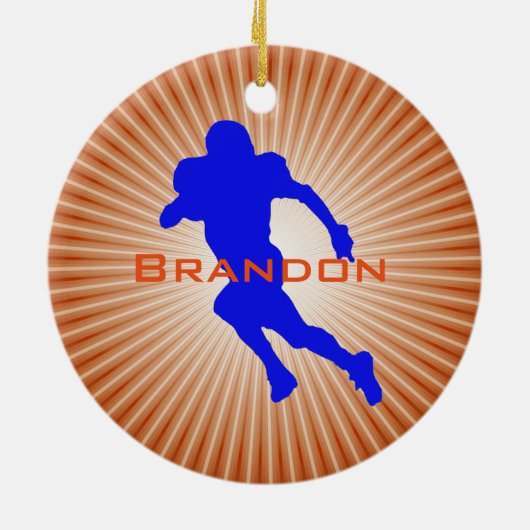 American Football Player Design Ornament (Achterkant)