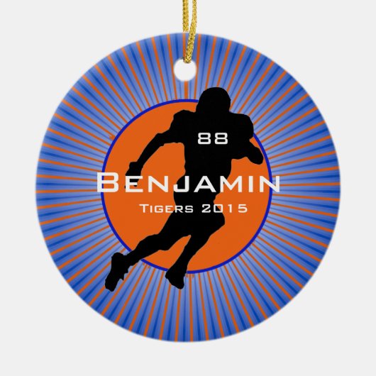 American Football Player Design Ornament (Voorkant)