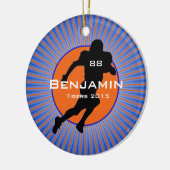 American Football Player Design Ornament (Links)