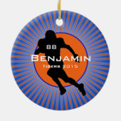 American Football Player Design Ornament (Achterkant)