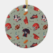 American Football Player Equipment met snacks Keramisch Ornament (Voorkant)