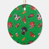 American Football Player Equipment met snacks Keramisch Ornament (Links)