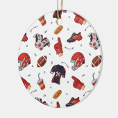 American Football Player Equipment met snacks Keramisch Ornament (Links)