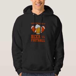 American Football Player Footballer Football Beer Hoodie