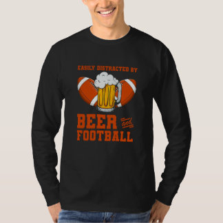 American Football Player Footballer Football Beer T-shirt