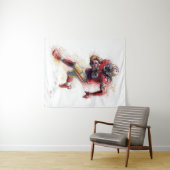 American Football Player Hardlopen met Ball Poster Wandkleed (In Situ (horizontaal))
