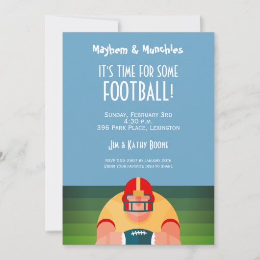 American Football Player Kaart (Voorkant)