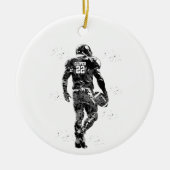 American Football Player Keramisch Ornament (Voorkant)