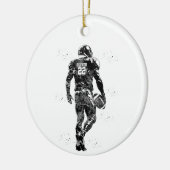 American Football Player Keramisch Ornament (Links)