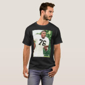 American Football Player No 76 Illustration SITE B T-shirt (Voorkant volledig)