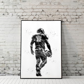 American Football Player Poster