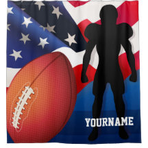American Football Player Silhouette met Amerikaans