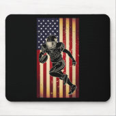 American Football Player Usa Flag Pride Football P Muismat (Voorkant)