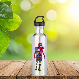 American Football Player Waterfles