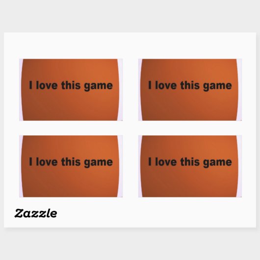 American football rechthoekige sticker (Vel)