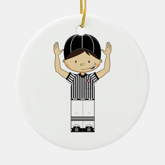 American Football Referee Ornament (Voorkant)