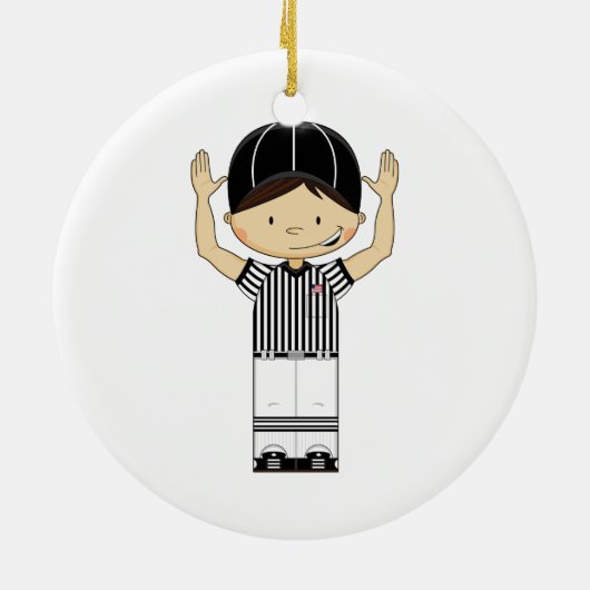 American Football Referee Ornament (Achterkant)