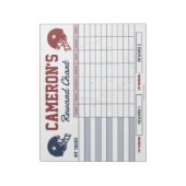American Football Reward Chart gepersonaliseerd Notitieblok (Linkerzijde)