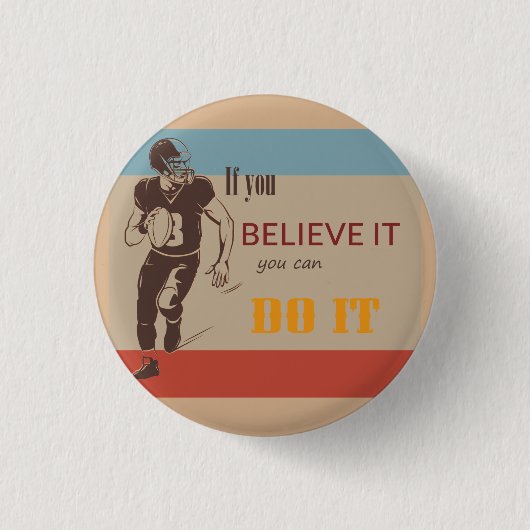 American football ronde button 3,2 cm (Voorkant)