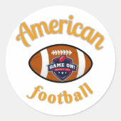 American football ronde sticker (Voorkant)