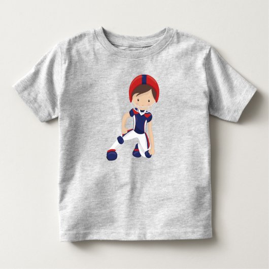 American Football, Schattig Kind, Bruin Haar, Rugb Kinder Shirts (Voorkant)