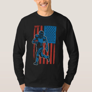 American Football Speler Grunge Vintage Amerikaans T-shirt