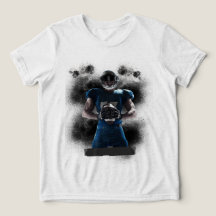 American Football Speler Rug Ontwerp T-shirt 