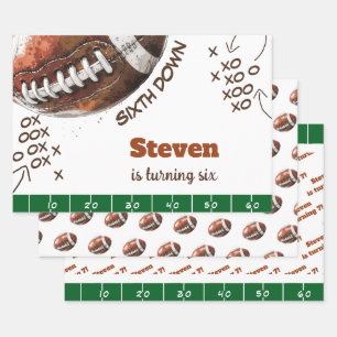 American football sport bal kinderen verjaardag inpakpapier vel