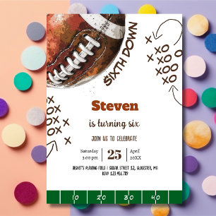American football sport bal kinderen verjaardag kaart