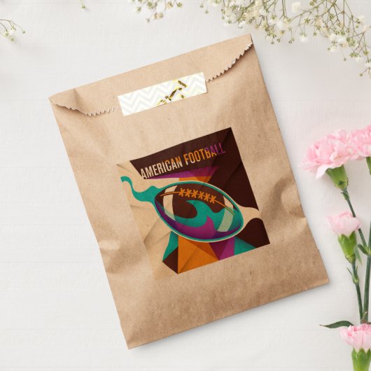 American Football Sport Ball Abstract Bedankzakje (Gezegeld)
