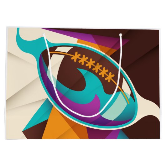 American Football Sport Ball Abstract Groot Cadeauzakje (Achterkant)
