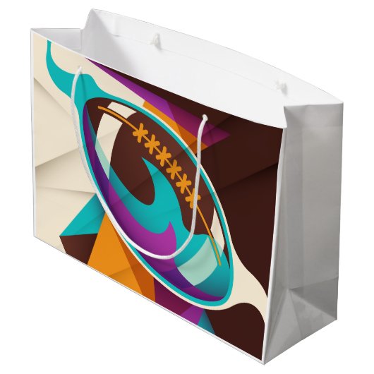 American Football Sport Ball Abstract Groot Cadeauzakje (Achterkant Gekanteld)