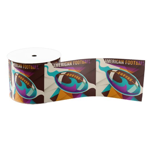American Football Sport Ball Abstract Grosgrain Lint (Spoel)