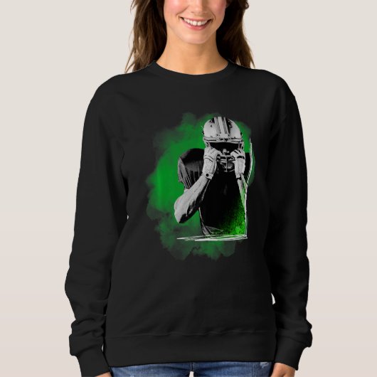 American Football Sports Green Player  Trui (Voorkant)